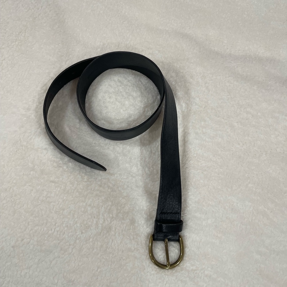 Madewell Perfect Leather Belt in Black